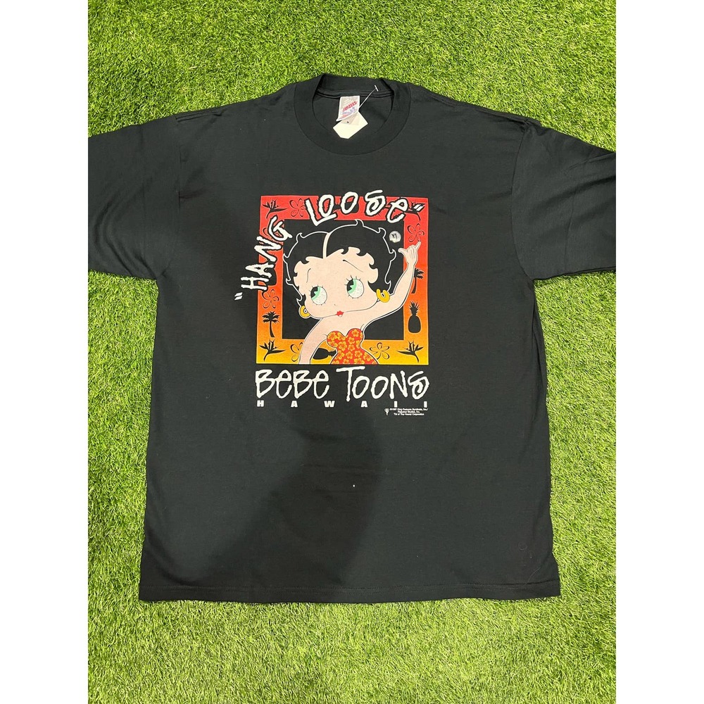 NWT Vintage 1997 Betty Boop BeBe Toons 'Hang Loose' Graphic Tee